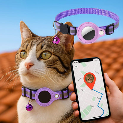 Collier GPS pour chats avec design réfléchissant
