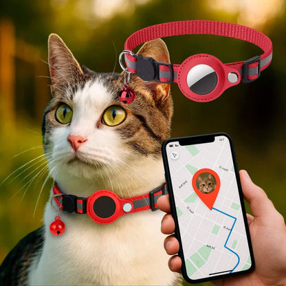 Collier GPS pour chats avec design réfléchissant