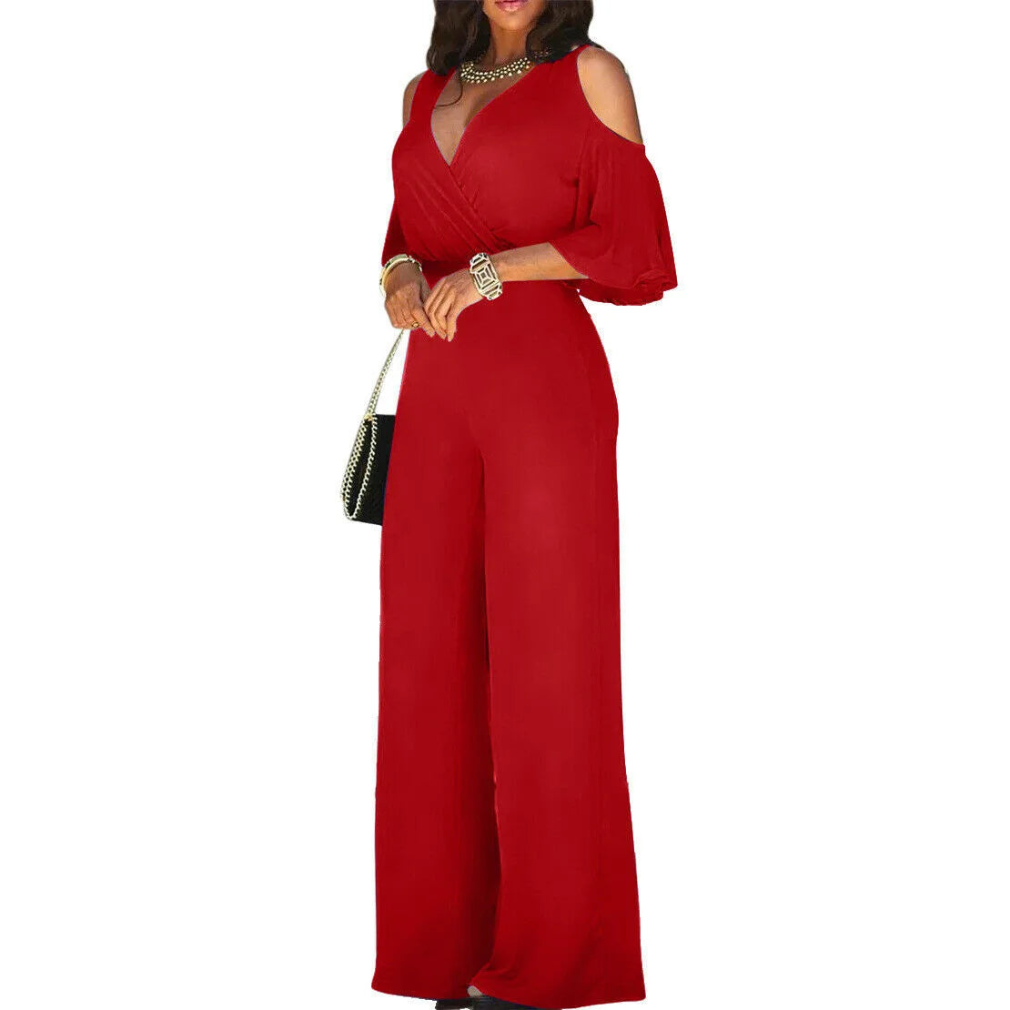 Combinaison à jambes larges femme