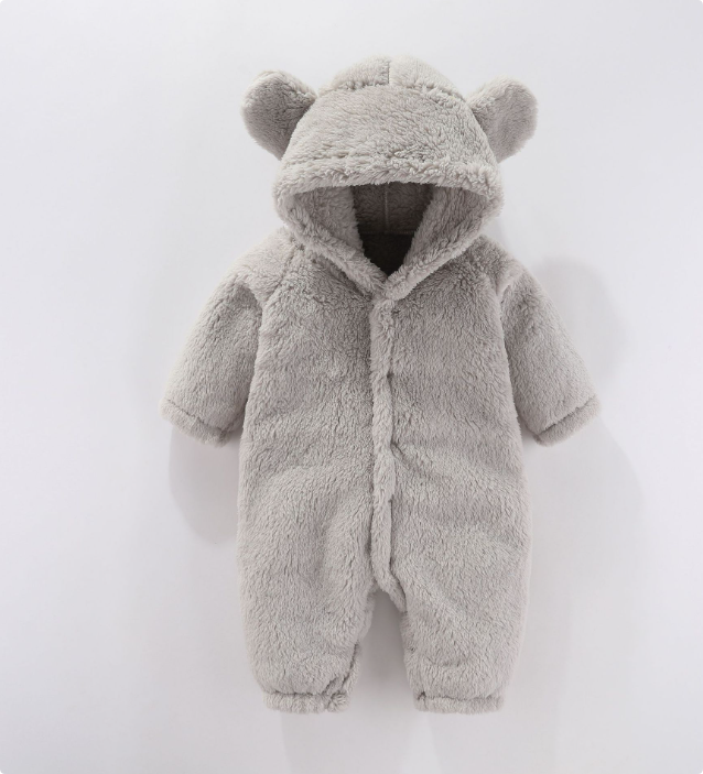 Combinaison bébé en polaire à capuche, chaude et douillette, pour le froid
