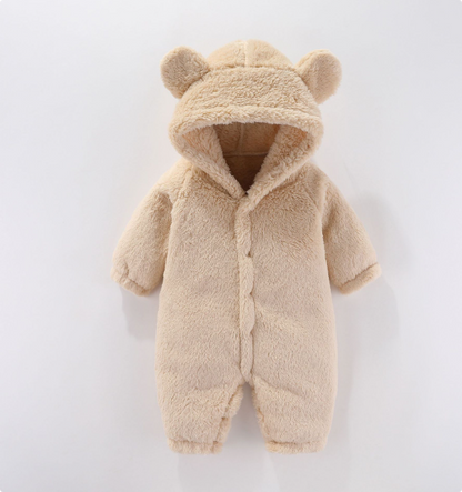 Combinaison bébé en polaire à capuche, chaude et douillette, pour le froid