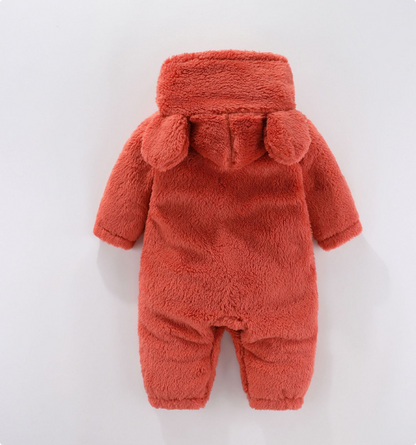 Combinaison bébé en polaire à capuche, chaude et douillette, pour le froid