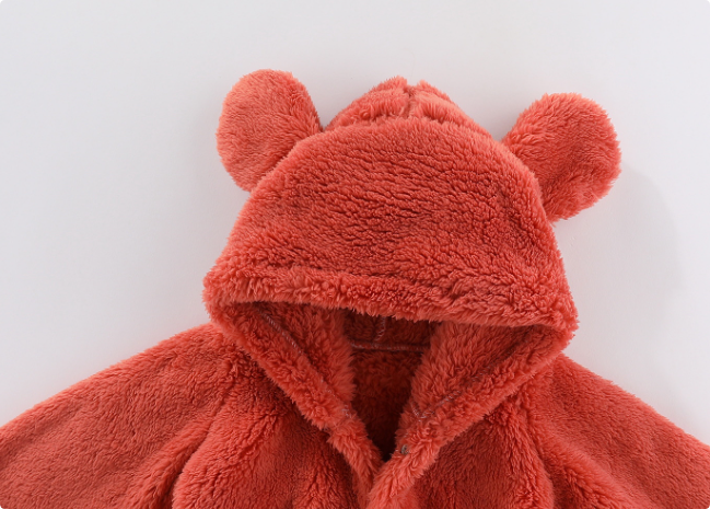 Combinaison bébé en polaire à capuche, chaude et douillette, pour le froid