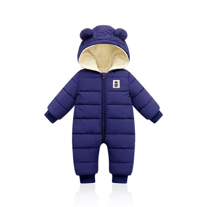 Combinaison d’hiver pour bébé chaude et douillette avec oreilles