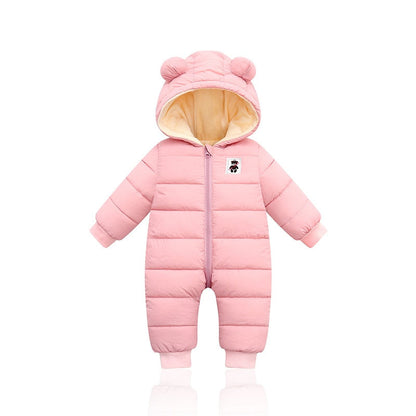 Combinaison d’hiver pour bébé chaude et douillette avec oreilles