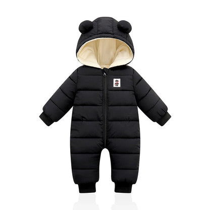 Combinaison d’hiver pour bébé chaude et douillette avec oreilles