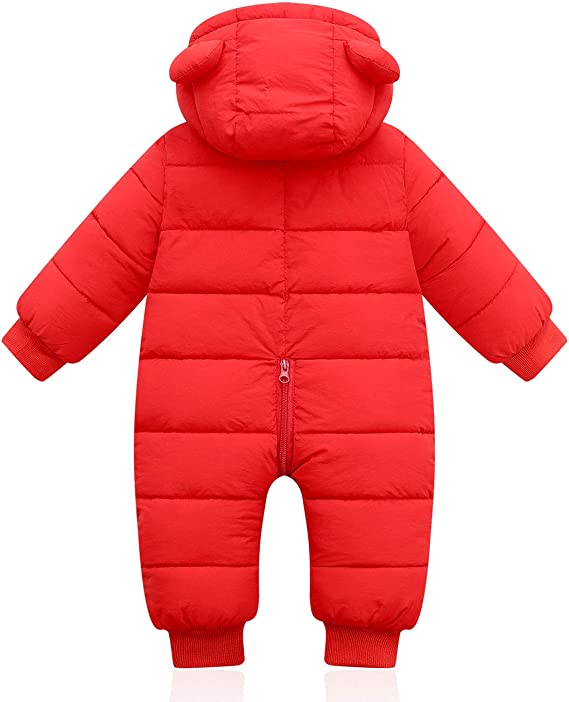 Combinaison d’hiver pour bébé chaude et douillette avec oreilles