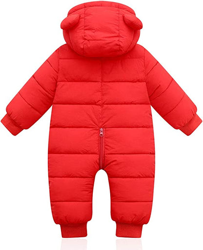 Combinaison d’hiver pour bébé chaude et douillette avec oreilles