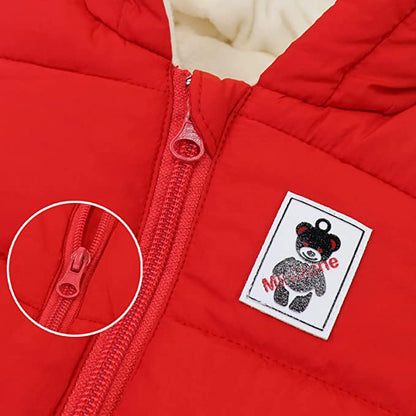 Combinaison d’hiver pour bébé chaude et douillette avec oreilles