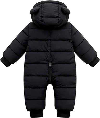 Combinaison d’hiver pour bébé chaude et douillette avec oreilles