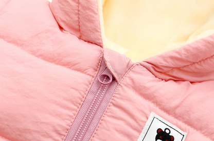 Combinaison d’hiver pour bébé chaude et douillette avec oreilles