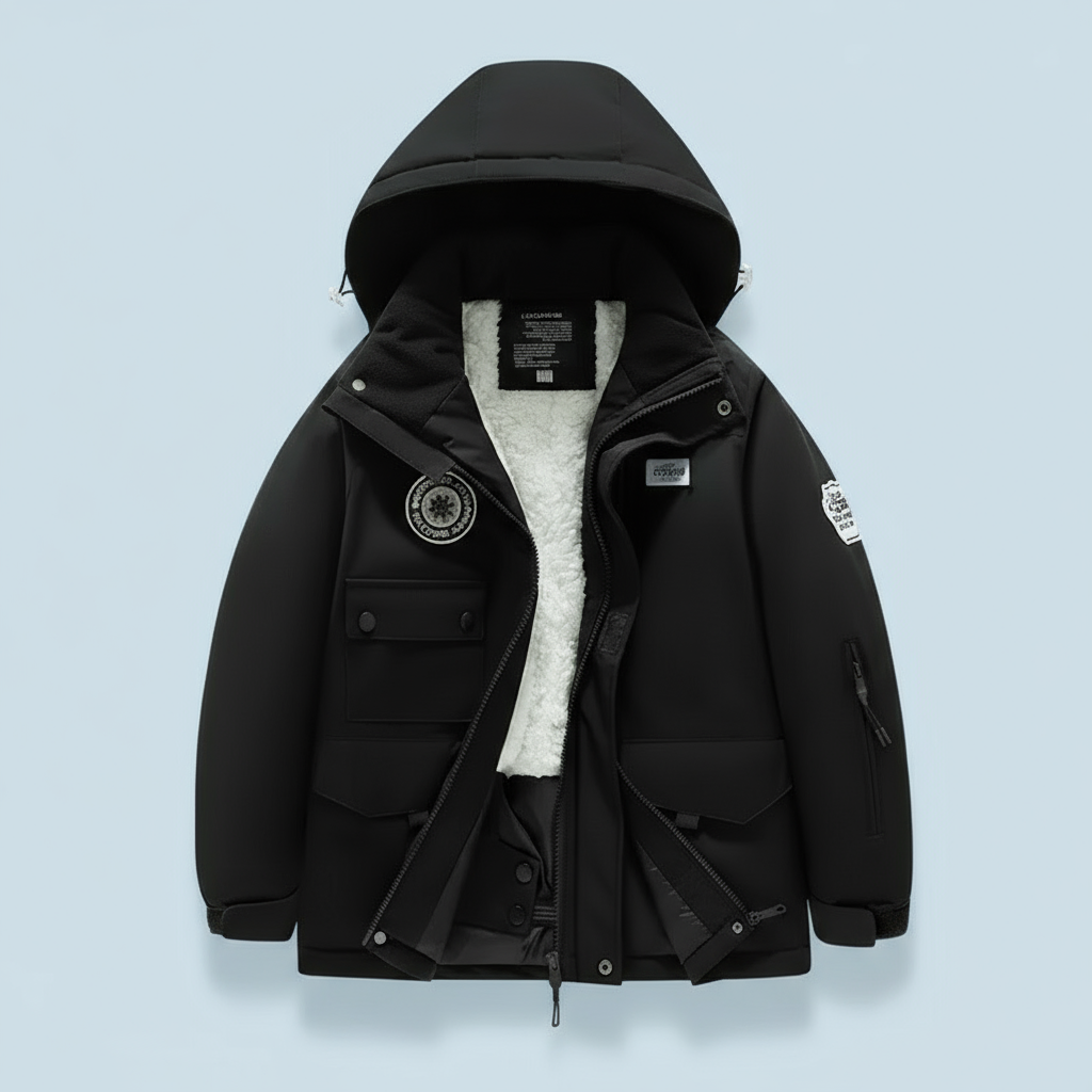 Combinaison de ski imperméable thermique doublée en polaire pour enfants