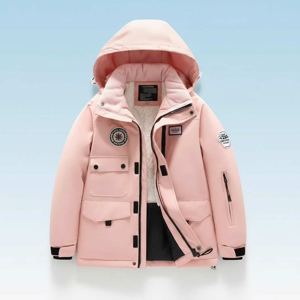 Combinaison de ski imperméable thermique doublée en polaire pour enfants
