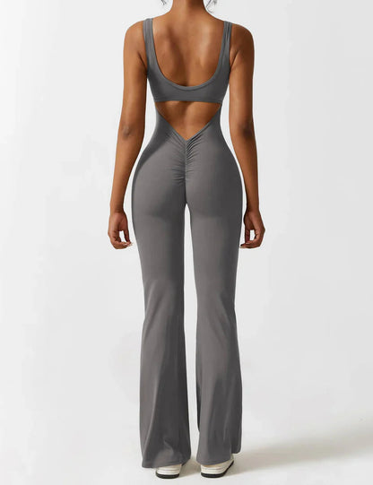 Combinaison de sport à dos ouvert pour femme
