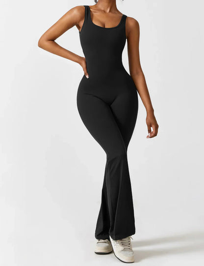 Combinaison de sport à dos ouvert pour femme