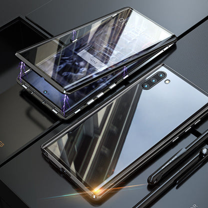 Coque de téléphone magnétique double face en verre trempé