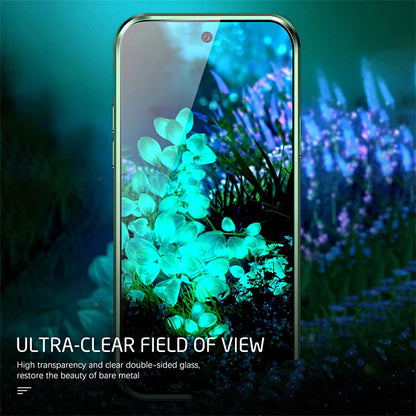 Coque de téléphone magnétique double face en verre trempé