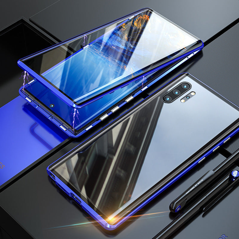 Coque de téléphone magnétique double face en verre trempé