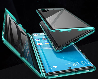Coque de téléphone magnétique double face en verre trempé