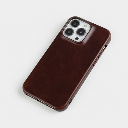 Coque en cuir huilé et ciré - matériau authentique