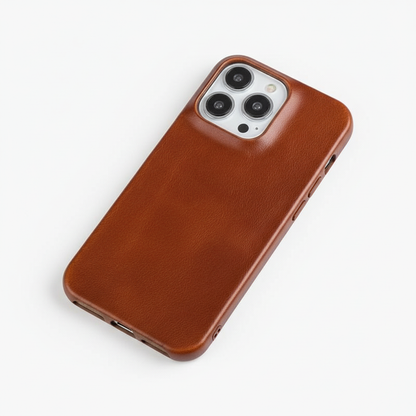 Coque en cuir huilé et ciré - matériau authentique