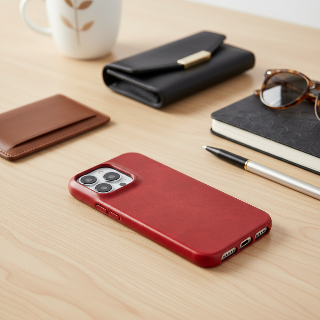 Coque en cuir huilé et ciré - matériau authentique
