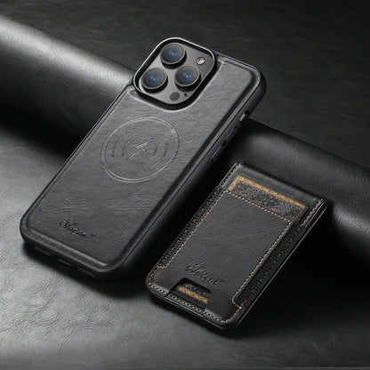 Coque pour téléphone en cuir avec porte-cartes et compatibilité