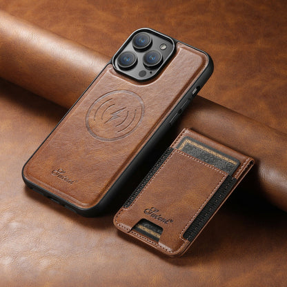 Coque pour téléphone en cuir avec porte-cartes et compatibilité