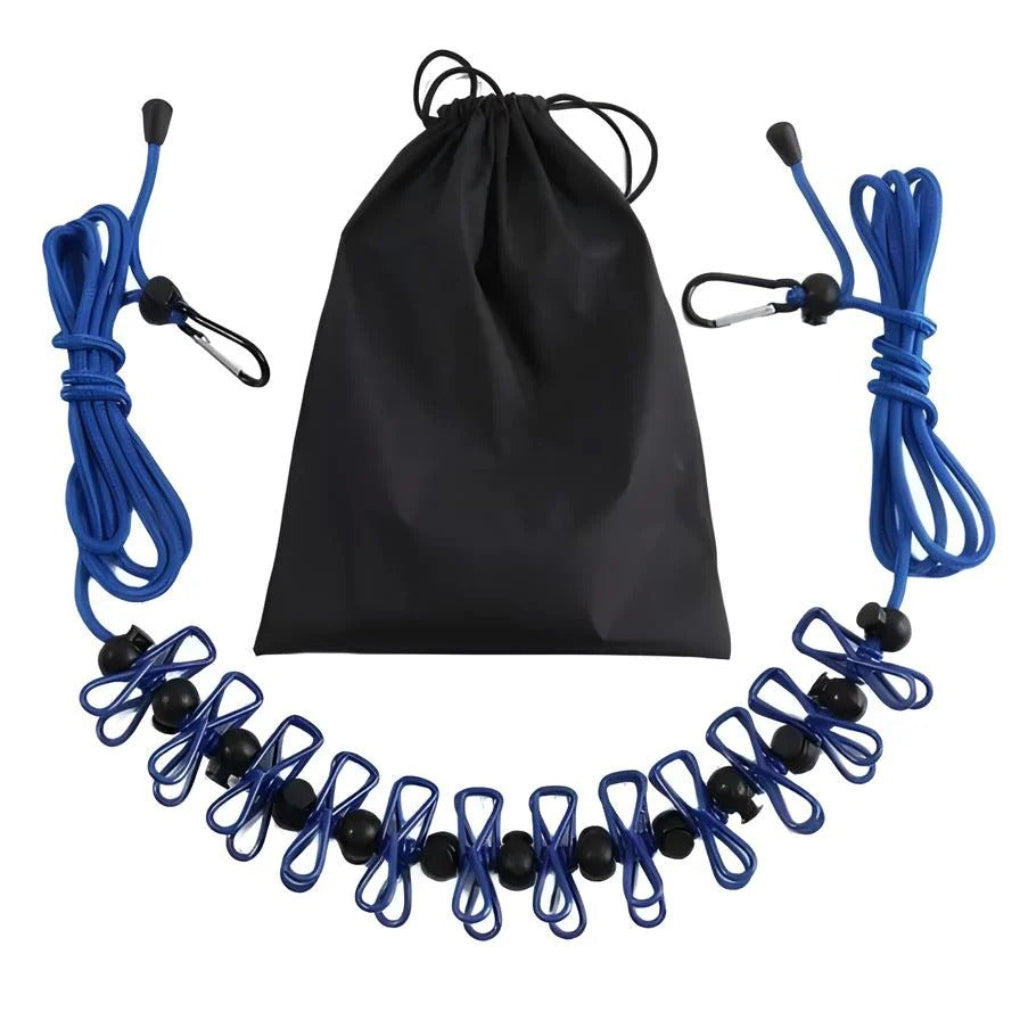 Corde à linge extensible et portable — résistante au vent, rétractable et pratique pour le voyage
