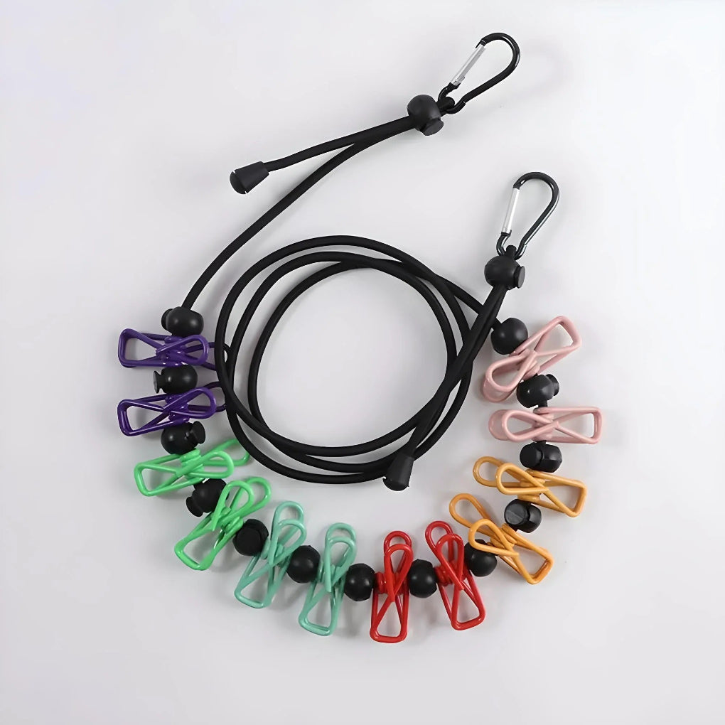 Corde à linge extensible et portable — résistante au vent, rétractable et pratique pour le voyage