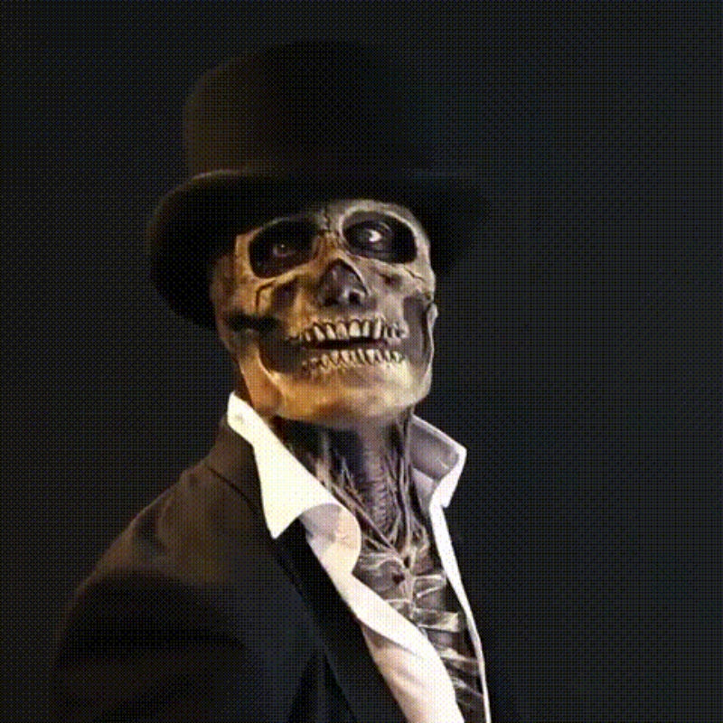 Costume de squelette d’Halloween ultra-réaliste avec masque