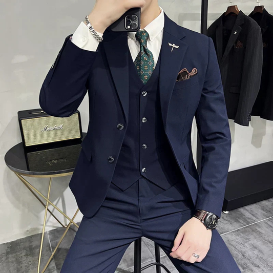 Costume trois pièces coupe slim pour homme | automne formel