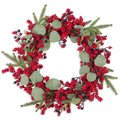 Couronnes de Noël à baies rouges