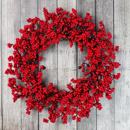 Couronnes de Noël à baies rouges