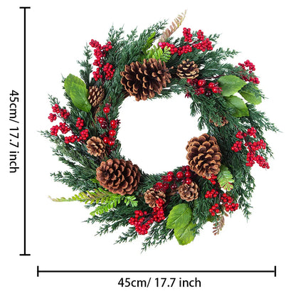 Couronnes de Noël à baies rouges