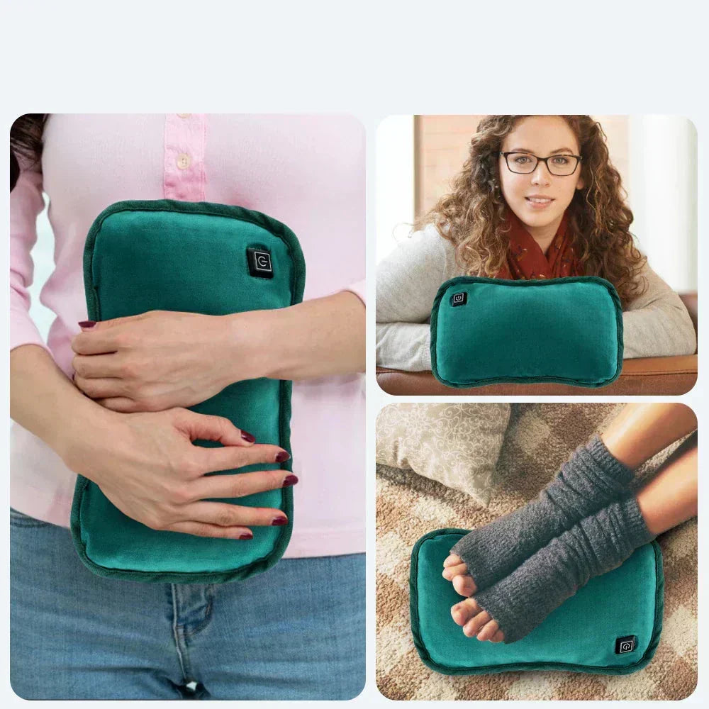 Coussin chauffant portable en graphène | rechargeable par USB | 3 niveaux de température | chauffe-mains et ventre ergonomique | avec arrêt automatique intelligent inclus