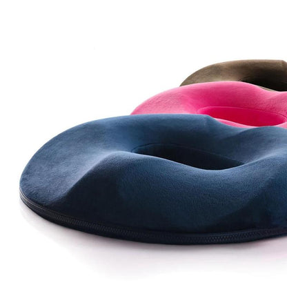 Coussin d’assise ergonomique en forme de beignet pour soulager la pression et offrir un soutien en position assise