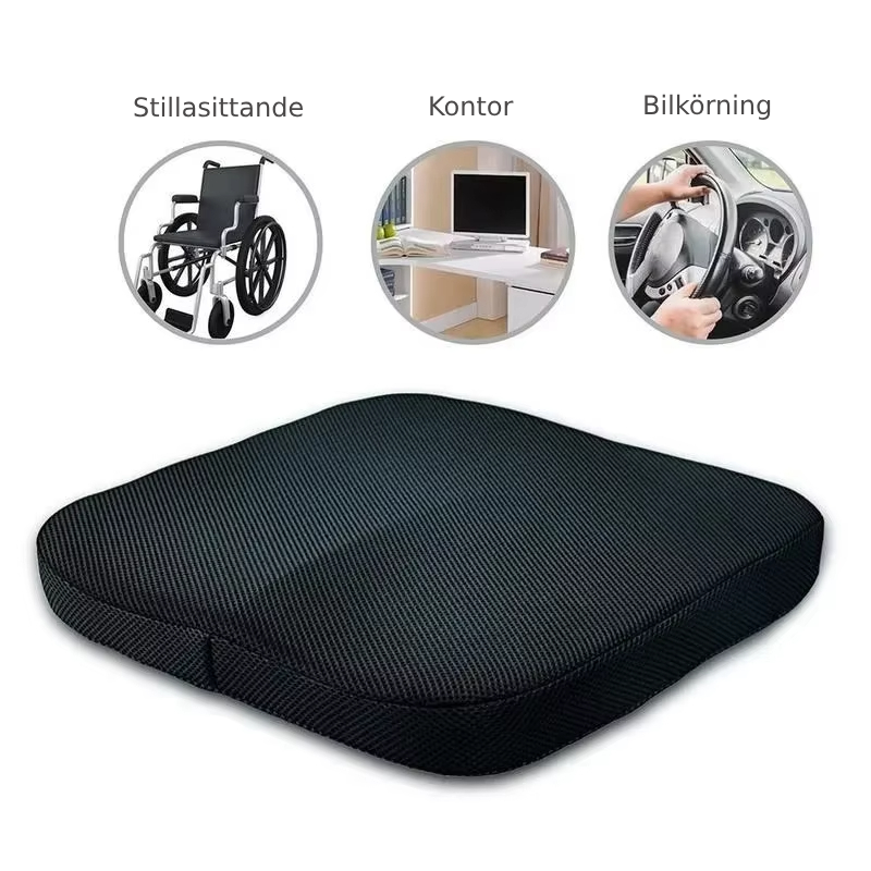 Coussin d’assise ergonomique pour soulager les hanches et le dos