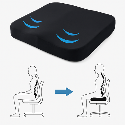Coussin d’assise ergonomique pour soulager les hanches et le dos