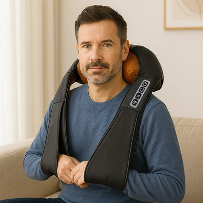 Coussin de massage shiatsu avec chaleur pour la nuque, les épaules et le dos (V2)