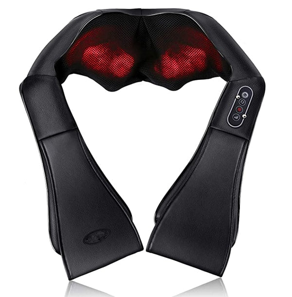 Coussin de massage shiatsu avec chaleur pour la nuque, les épaules et le dos (V2)