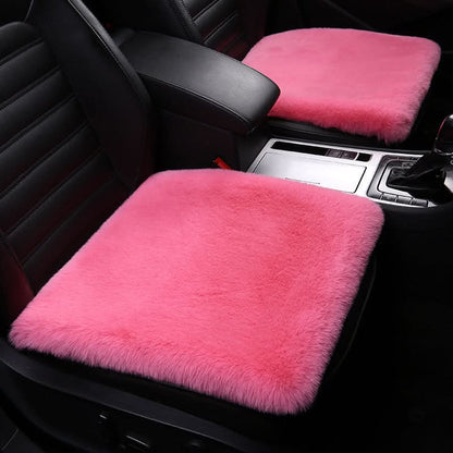 Coussin de siège en peau de mouton, laine chaude pour voiture et maison