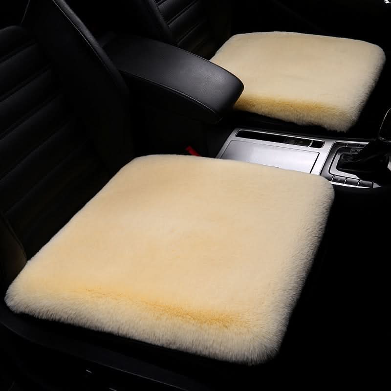 Coussin de siège en peau de mouton, laine chaude pour voiture et maison