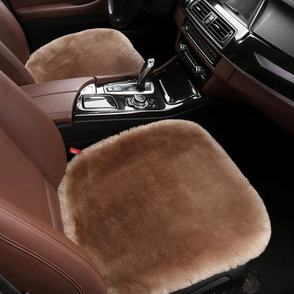 Coussin de siège en peau de mouton, laine chaude pour voiture et maison