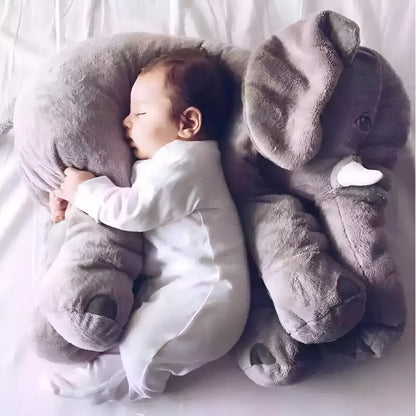 Coussin éléphant en peluche | grande peluche câline pour enfants et bébés