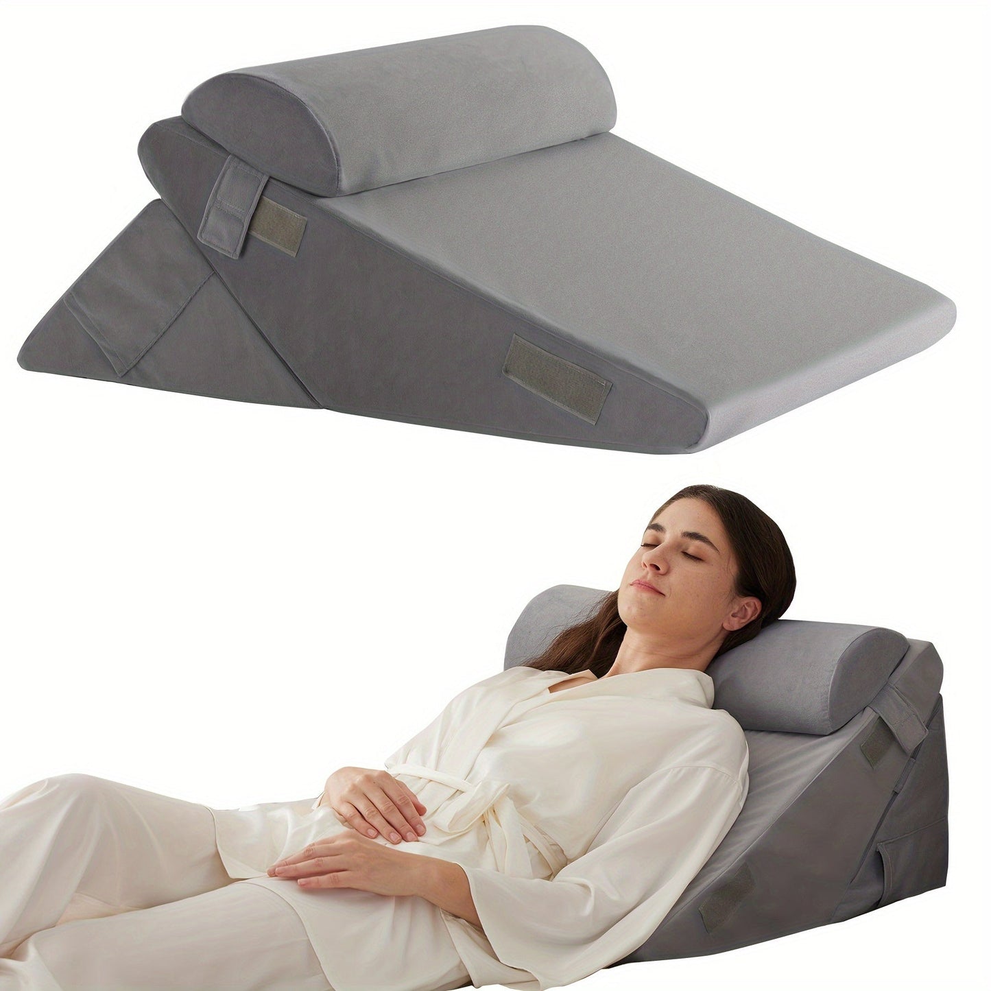 Coussin en coin réglable – confort et soutien pour la convalescence