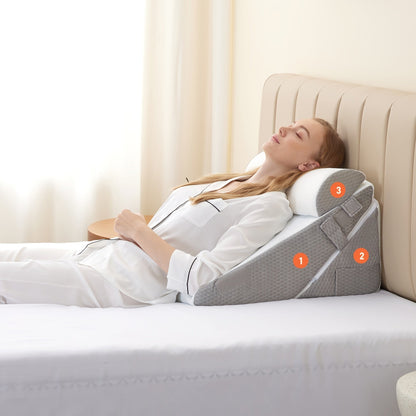 Coussin en coin réglable – confort et soutien pour la convalescence