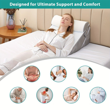 Coussin en coin réglable – confort et soutien pour la convalescence