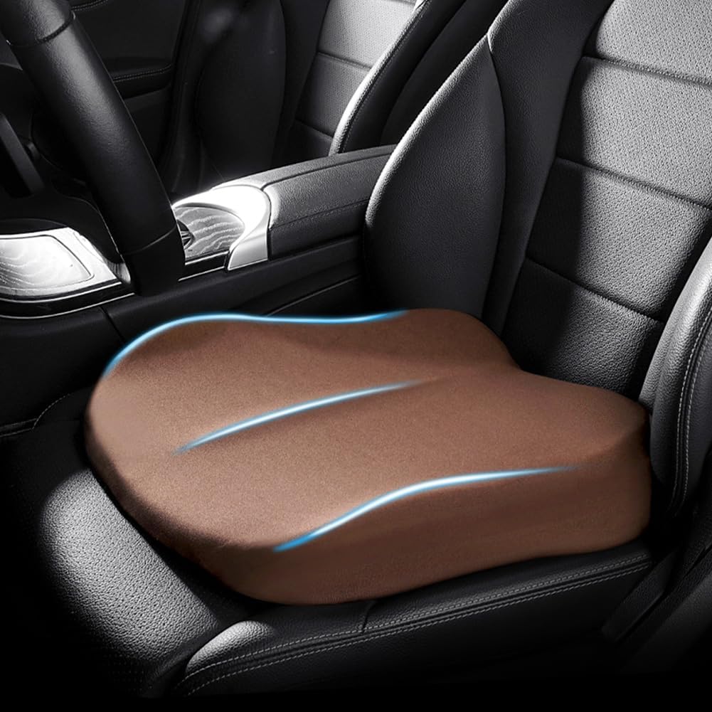Coussin rehausseur de siège de voiture en mousse à mémoire de forme, pour plus de hauteur et de confort de conduite