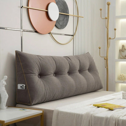 Coussin triangulaire tufté pour le lit, la lecture et la détente
